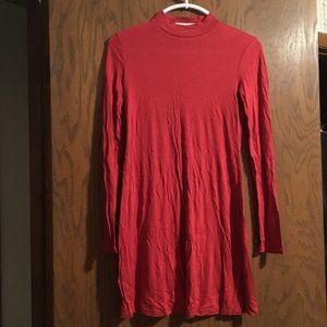 Red Mock Neck Swing Dress | Forever 21